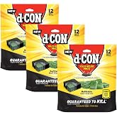 D-Con Corner Fit Mouse Poison Bait Station 12 Bait Refills, Pack of 3