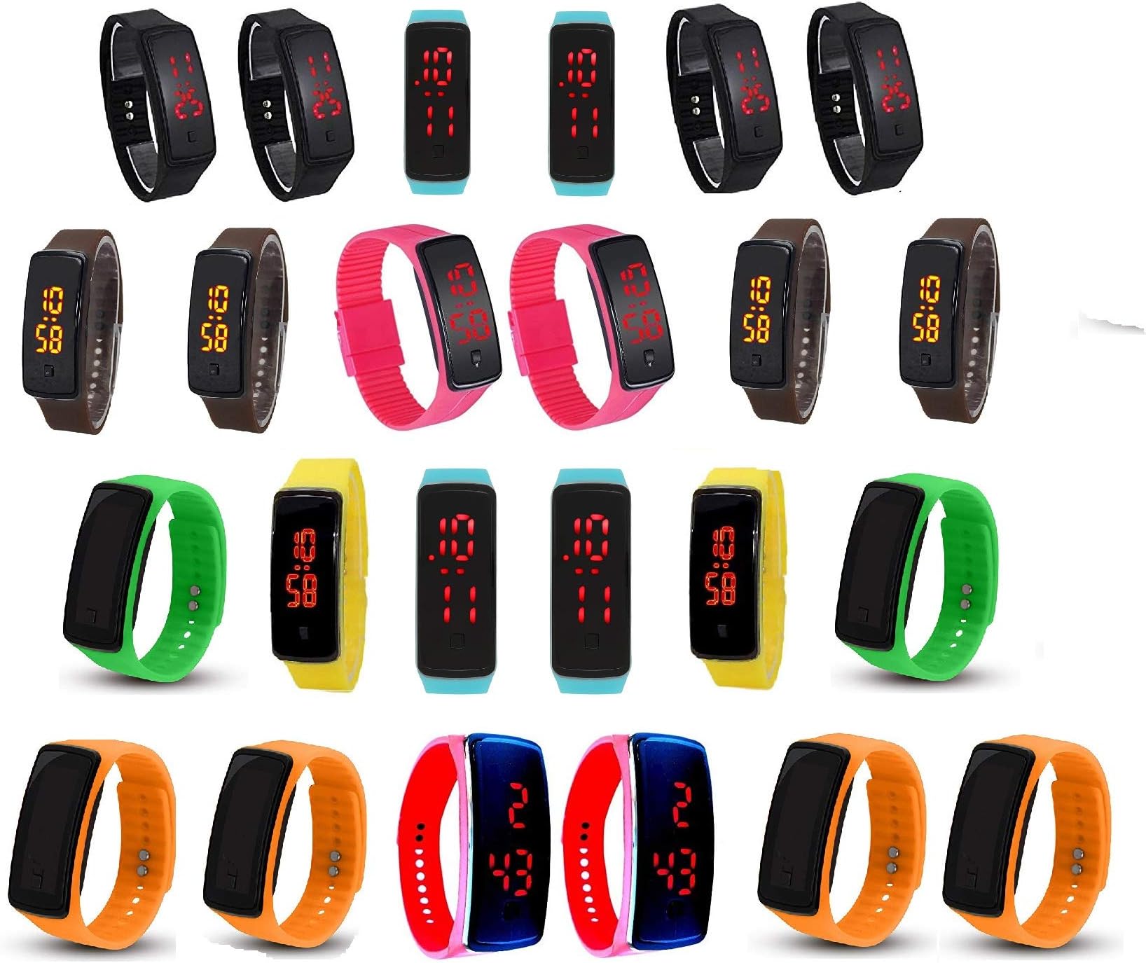 Pappi-Haunt Sports Digital LED Multicolour Unisex and Kids Watch -
