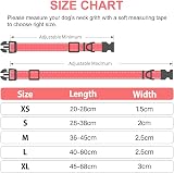 Joytale Reflective Dog Collar Neon Pink Small Adjustable Neoprene Padding view 6