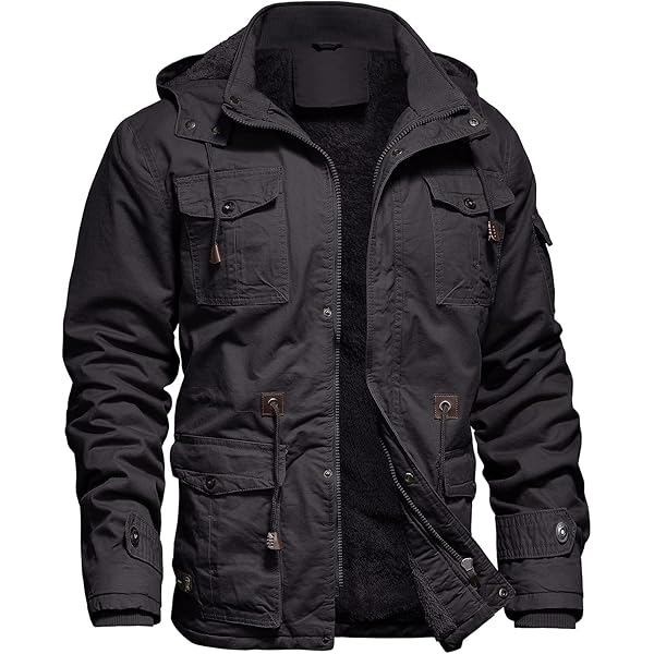 ジャケット・アウター clane OVER MILITARY JACKET ZYXTIM Men's Cotton Lightweight Multi Pockets Zip Front Stand