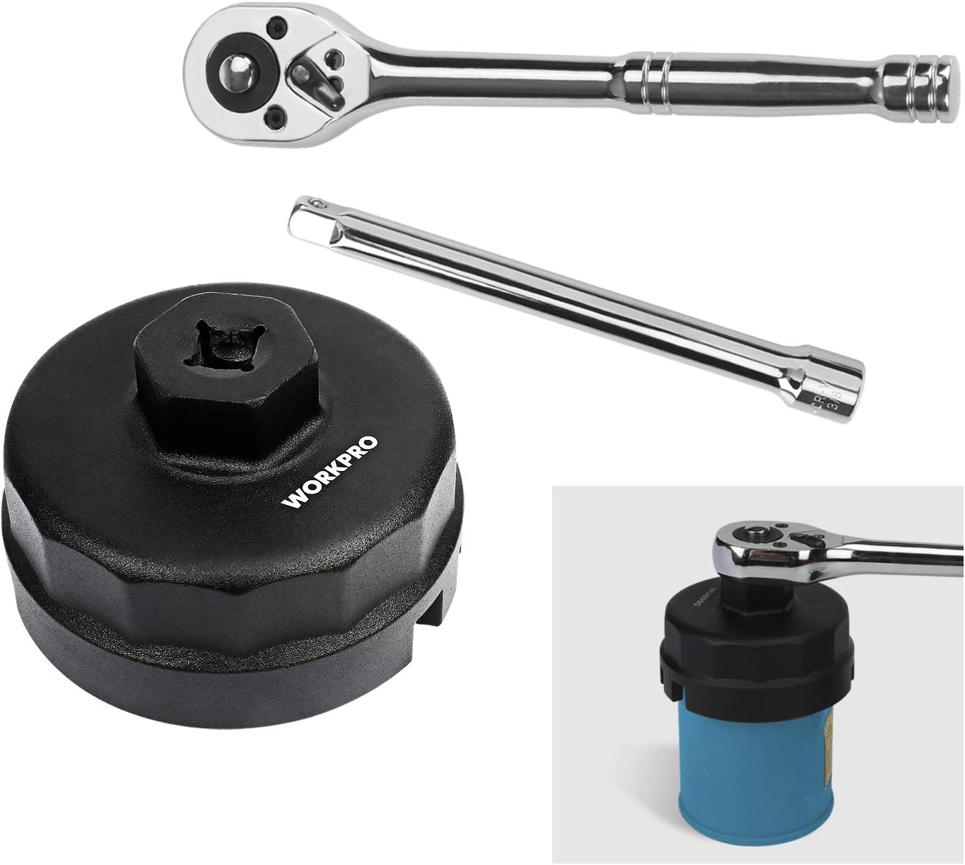 Amazon Com Workpro Oil Filter Wrench Set 3 Piece Removal Tool For Toyota Lexus Camry And Scion 2 0 To 5 7 Liter Engines Home Improvement