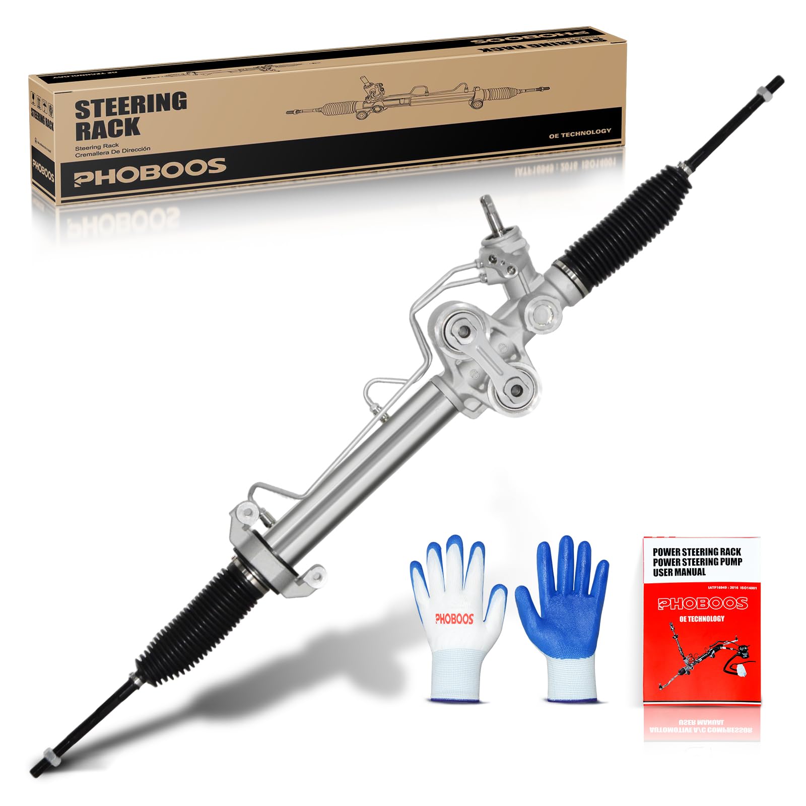 Photo 1 of PHOBOOS Hydraulic Power Steering Rack and Pinion Assembly Compatible with Chevrolet Silverado 1500, GMC Sierra 1500 2007-2013, New Unit, Direct Fit, Ref. 22-1036 (Does NOT Fit Hybrid Model)