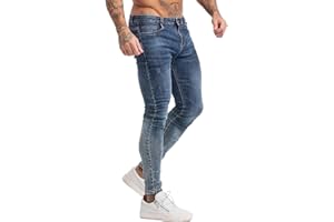 GINGTTO Men's Skinny Jeans Stretch Ripped Tapered Leg