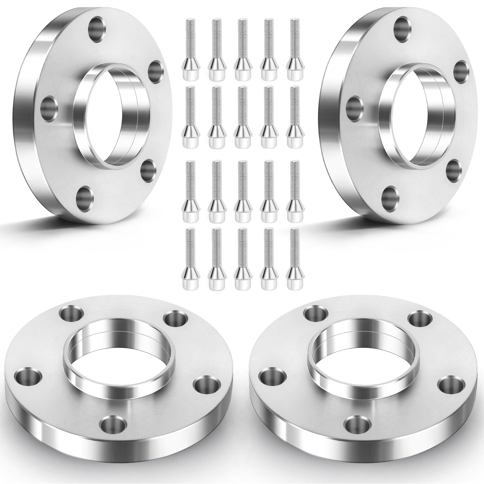 Photo 1 of ECCPP 4PCS 5x120mm Wheel Spacer 5 Lug 20mm 5x120 to 5x120 12x1.5 72.56mm Wheel Spacers Fits for E46 E90 E93 E34 E63 840ci 840i 840ci 850i