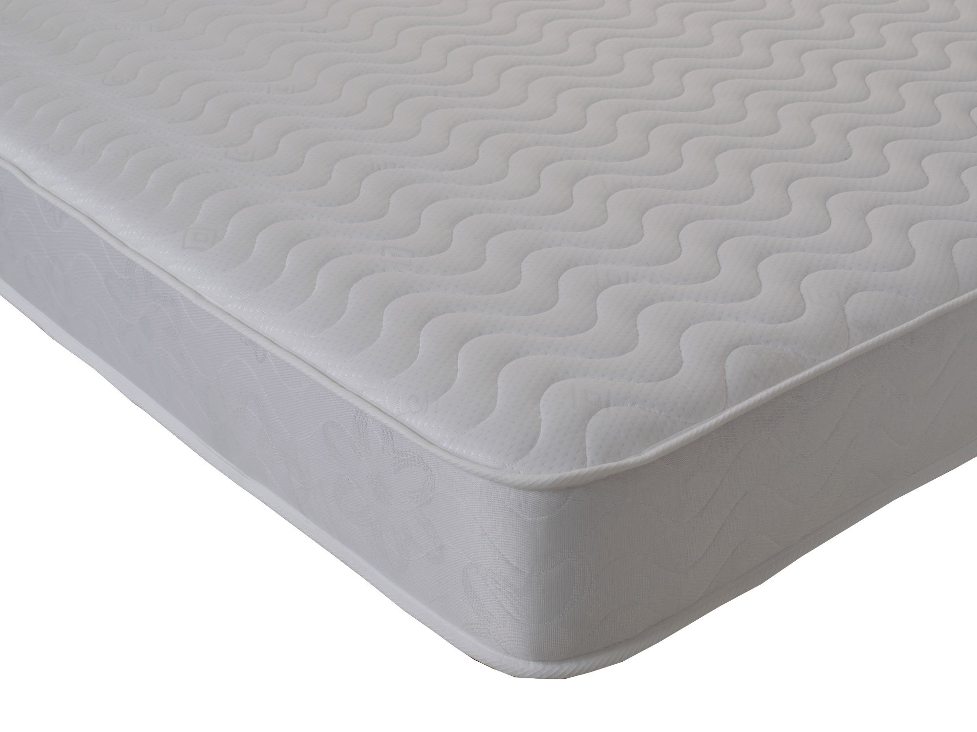 Starlight Beds 2ft6 Small Single Mattress –Wave Design Memory Foam & Spring Mattress, White, Soft. (75cm x 190cm / 2ft6 x 6ft3)