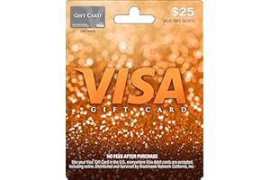 Visa Physical Gift Card $25 (plus $3.95 Purchase Fee)
