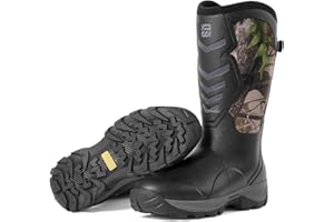 PW WOVENPAK WOVENPAK Rubber Boots for Men, Hunting Boots 6mm Neoprene Insulated Mud Boots for Men with Steel Shank, Mens Rubber Boots Waterproof Boots for Men, Anti Slip Work Boots Outdoor Mud Boots, Size 6-13