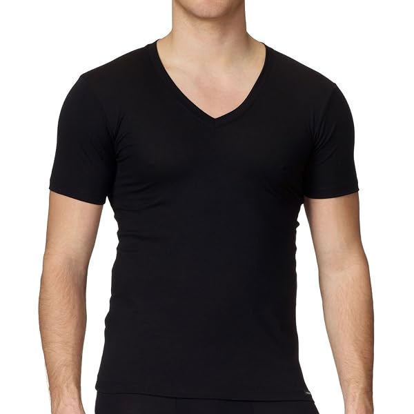 Sous-vêtement Homme 2(x)ist - T-shirt Col V Noir - Taille Petit (34-36) - Neuf Avec étiquettes