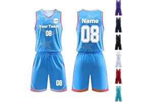 Macchiole Personalized Basketball Jersey for Kids Youths Adults Custom Basketball Jerseys Set with Any Logo Team Number Name