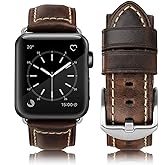 MTRRISE Compatible for Apple Watch ultra Band 42mm 44mm45mm49mm Men,Top Grain Leather Band Replacement Strap iWatch Series 10/9/8/7/ 6/5/ 4/3/ 2/1,SE,ultra2