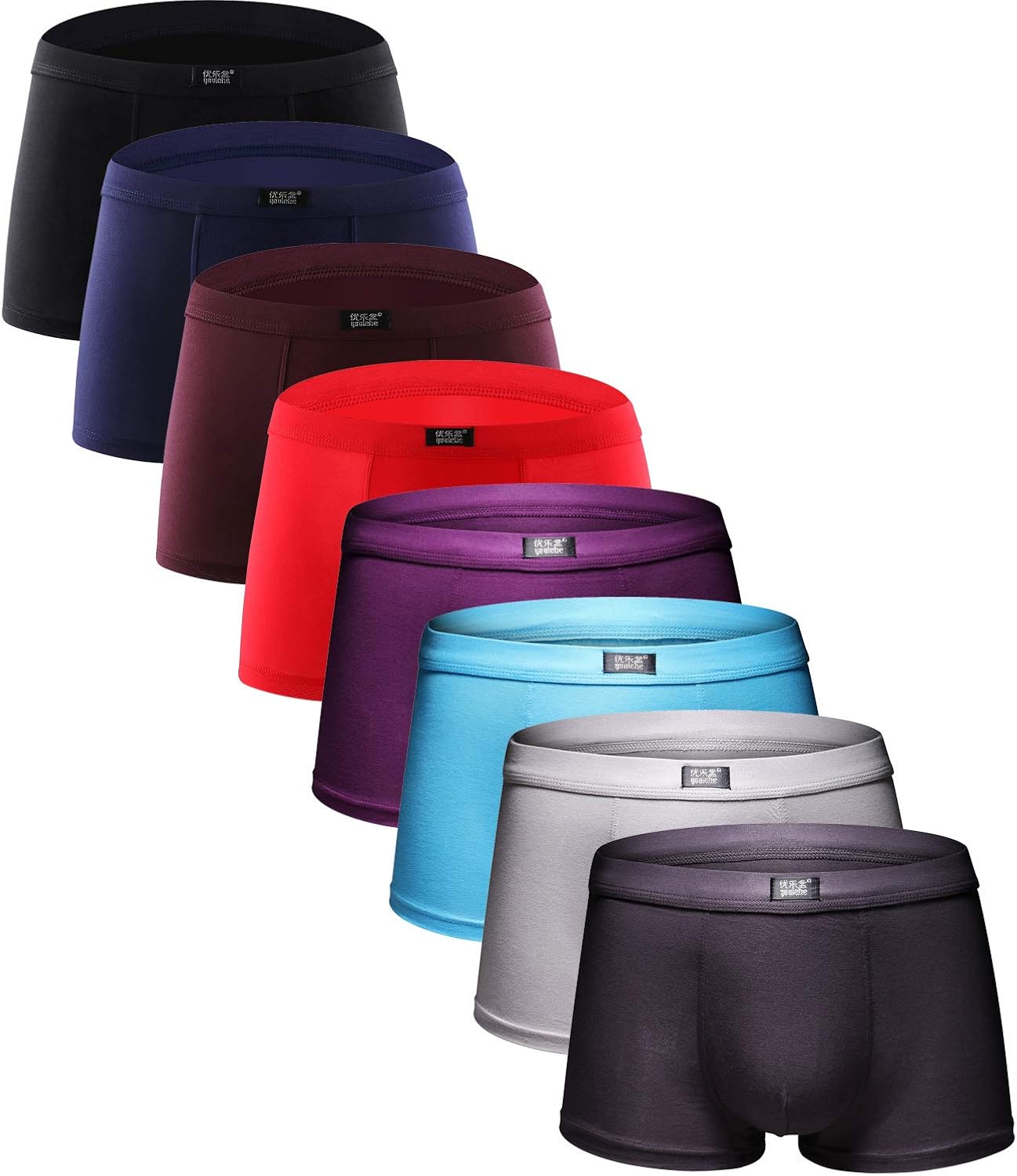 Youlehe Men's Underwear Soft Bamboo Boxer Briefs Stretch Trunks Pack at  Men’s Clothing store