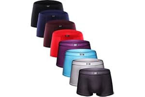 youlehe Men's Underwear Soft Bamboo Rayon Boxer Briefs Stretch Trunks Pack