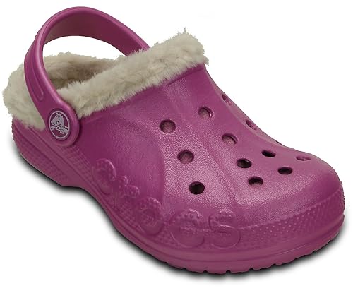 purple lined crocs