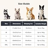MIXJOY Dog Bed Medium Grey 63 x 53 x 21 cm Washable Anti Slip Bottom view 6