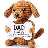 Funny Dog Dad Gifts from Daughter Son, New Bonus Step Dad Daddy Father in Law Gifts Ideas, Birthday Presents Christmas Stocking Stuffers Ornament, Small Cool things Cute Stuff I Love You Daddy Puppy