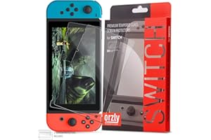 Orzly Glass Screen Protectors for Nintendo Switch - [2X Screen Guards - 0.24mm] for 6.2 Inch Tablet Screen)