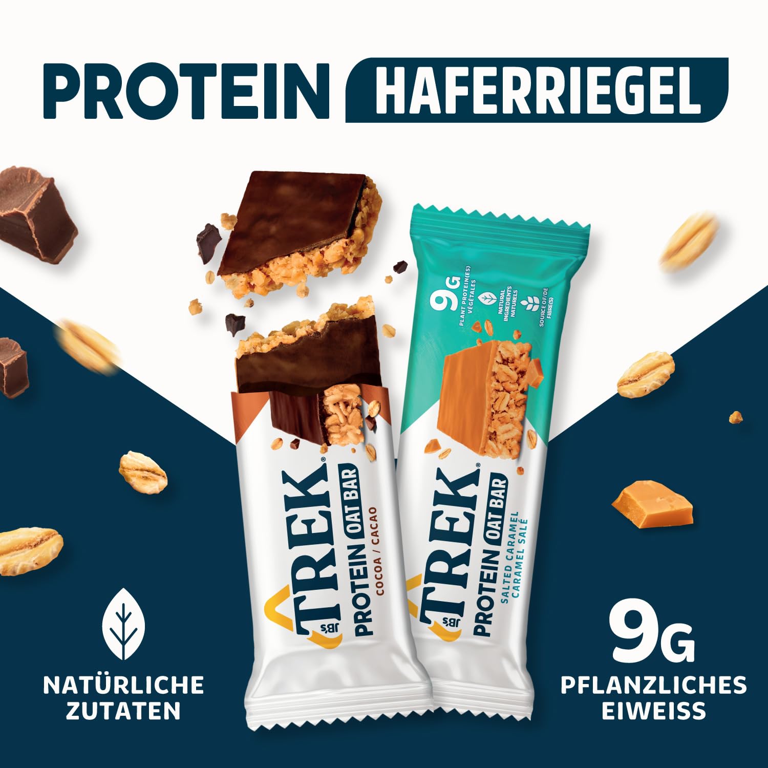 JB's TREK Protein Haferriegel Peanut Butter | Vegan | 16x50g (800g) 4