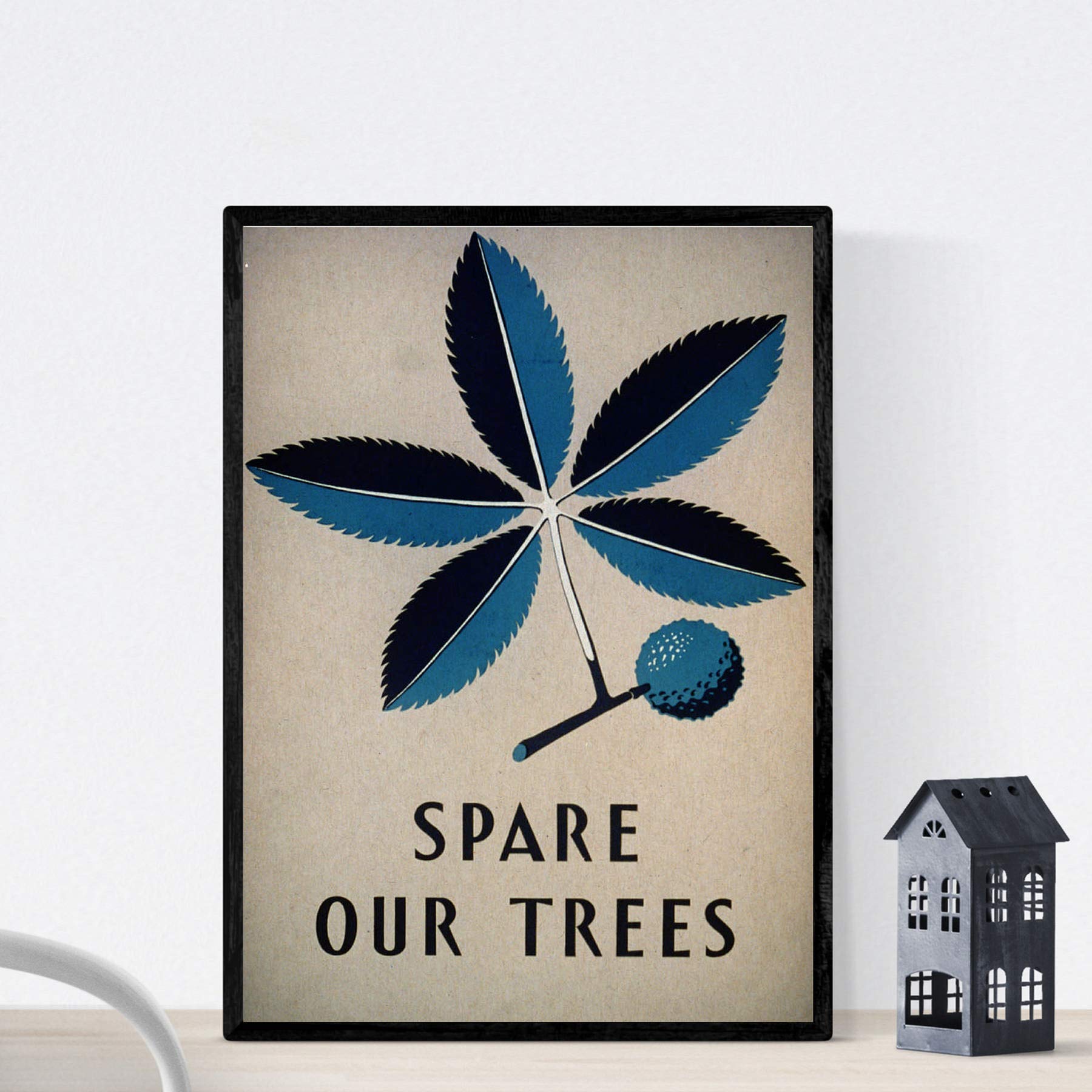 Nacnic Vintage Poster Spare our trees vintage poster Ohio 1938. Size A3