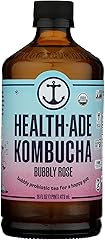 Health Ade, Kombucha Bubbly Rose Organic, 16 Ounce