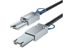 10Gtek 6G External Mini SAS SFF-8088 to SFF-8088 Cable, 100-Ohm, 1-Meter(3.3ft)