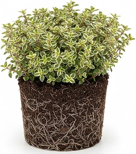 Amazon.com : Golden Variegated Lemon Thyme Plant (Thymus x citriodorus  Aureus) 2.5 inch Pot : Patio, Lawn & Garden