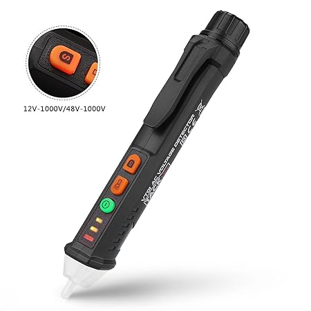 Spannungsprüfer Tacklife VT01 Berührungsloser Spannungstester Spannungsmessgerät Durchgangsprüfer Einstellbare Empfindlichkei