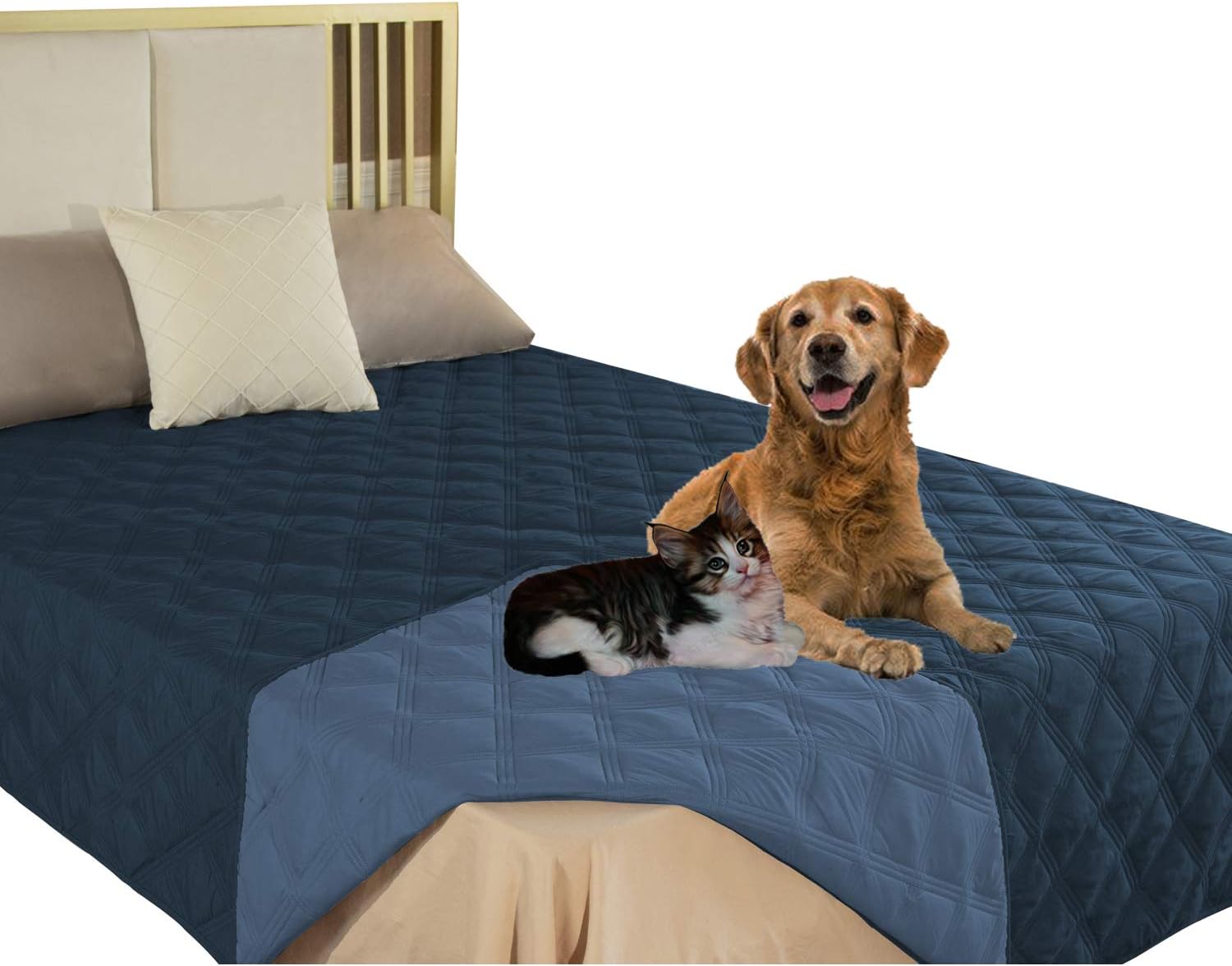 SUNNYTEX Waterproof & Reversible Dog Bed Cover Pet Blanket