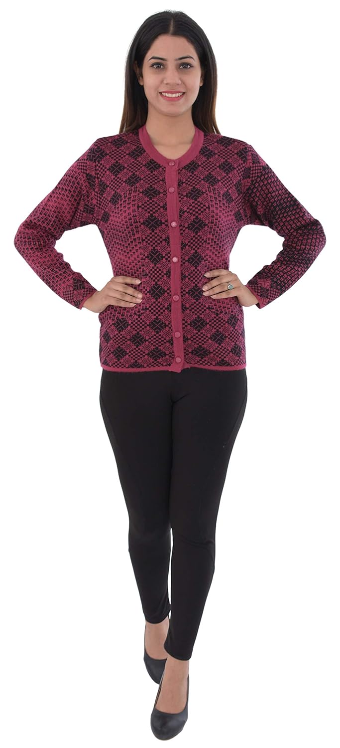 dynamis women winter sweater dark pink
