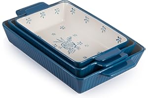 KINGSBULL HOME Baking Dish 9 x 13 baking pan Lasagna Pan Casserole Dish Ceramic Baking Set Bakeware Sets Baking Dishes