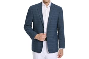 Teemlanny Men's Sport Coat Houndstooth Blazer Classic Fit 2 Button Stylish Stretch Suit Jacket for Daily Casual Outfits