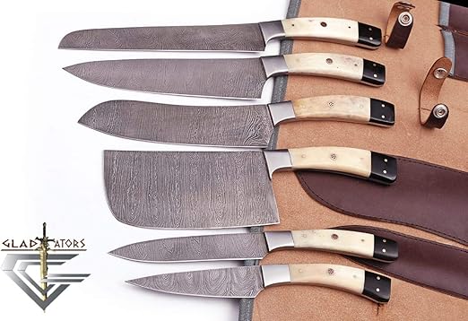 Amazon Com G28b Professional Kitchen Knives Custom Made Damascus