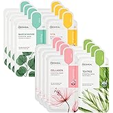 Mediheal Sheet Mask New Essential HERO 16 pack (Collagen, Tea Tree, Madecassoside, Vita) | Korean Skincare Facial Sheet Mask Combo Kbeauty Korean Glass Skin