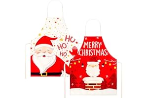 BAHABY Kids Aprons for Cooking Christmas Apron Cute Red Apron for Kitchen Cooking Baking BBQ Painting Crafting