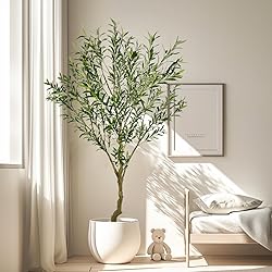VIGGDA 7ft Artificial Olive Tree Fake Tree Interior