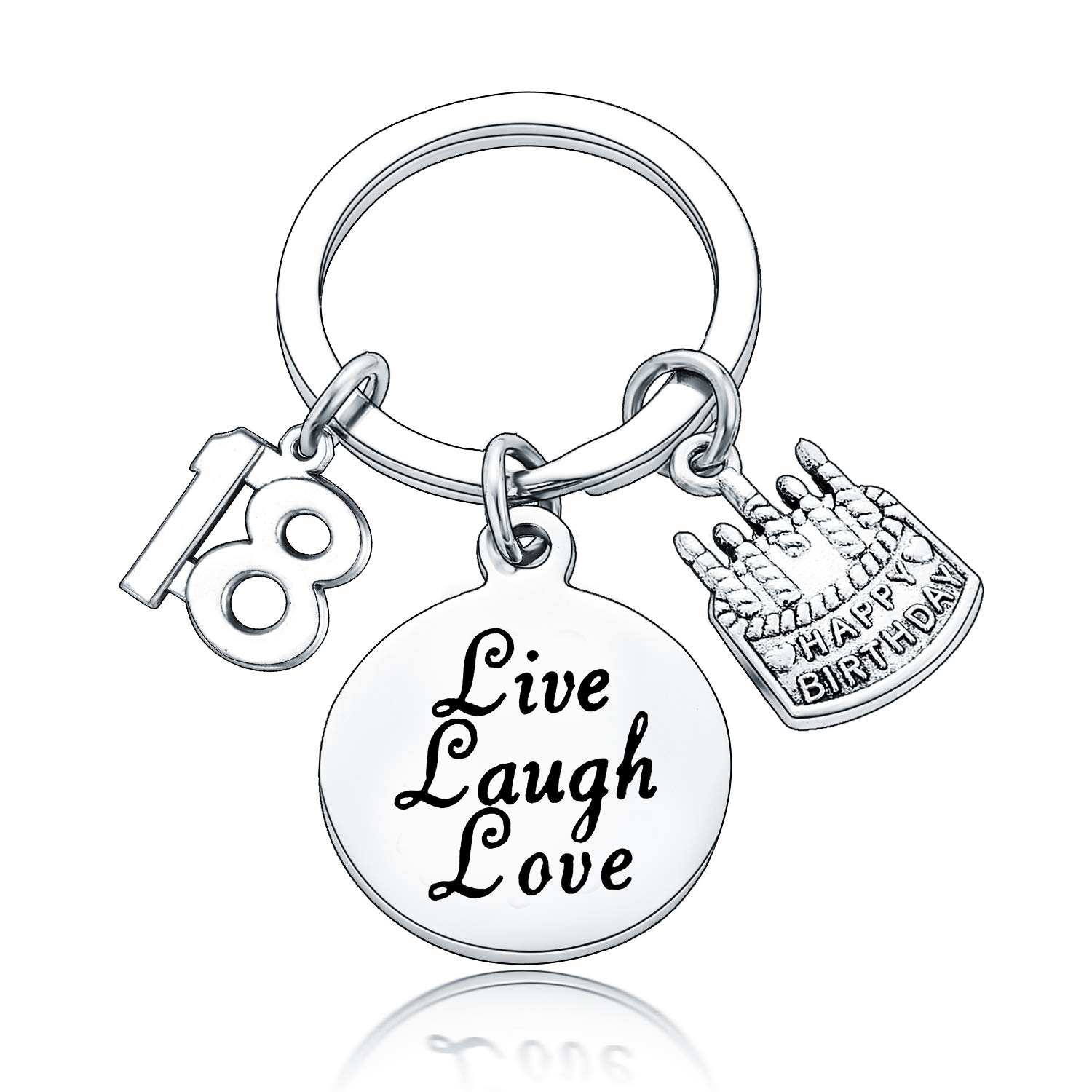 BESPMOSP Happy 18th Birthday 18th Birthday Keyring 18th Keyrings 18th Birthday Gifts for Daughter Girls Boys 18 Keyring 18th Birthday Present for Girls — image 1