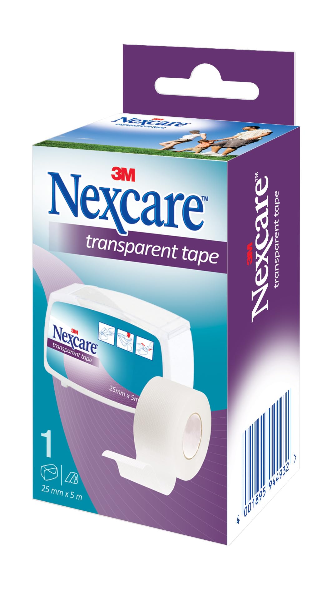 Nexcare 5 m x 25 mm Transparent Tape - Pack of 1