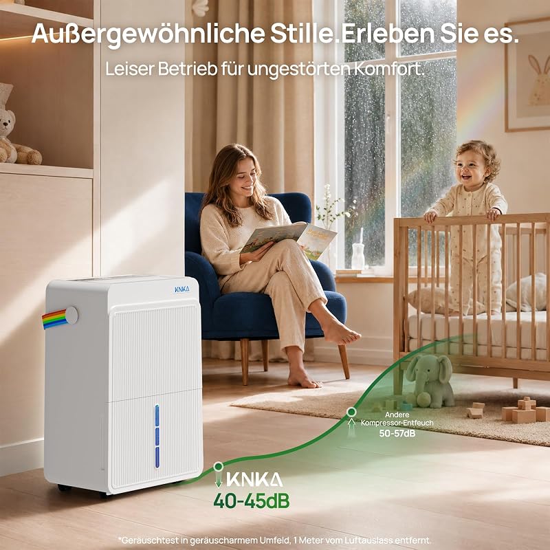 Luftentfeuchter 25L/Tag Luftentfeuchter Elektrisch Drei Betriebsmodi