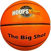 HOOPSKING The Big Shot 33 Inch Oversized Composite Leather Big Basketball for Training Online Video, Develop Arc on Shot &amp; Fundamental Skills