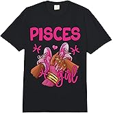 Pisces Girl Birthday Queen Women Sneakers Zodiac Sign Comfort Colors Adult Heavyweight T-Shirt