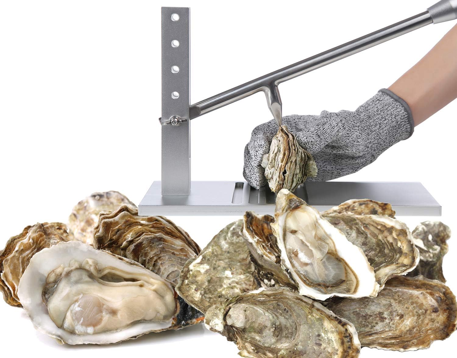 Stainless Steel Oyster Shucker - 5892 Oyster Knife Set Heavy Duty Oyster Sheller Practical Tool for Hotel Buffets and Homes and Gift