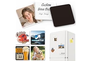 10-200PCS Custom Fridge Magnets, Personalized Acrylic Photo Magnets with Logo/Text/QR Code, Customized Fridge Magnet for Wedd