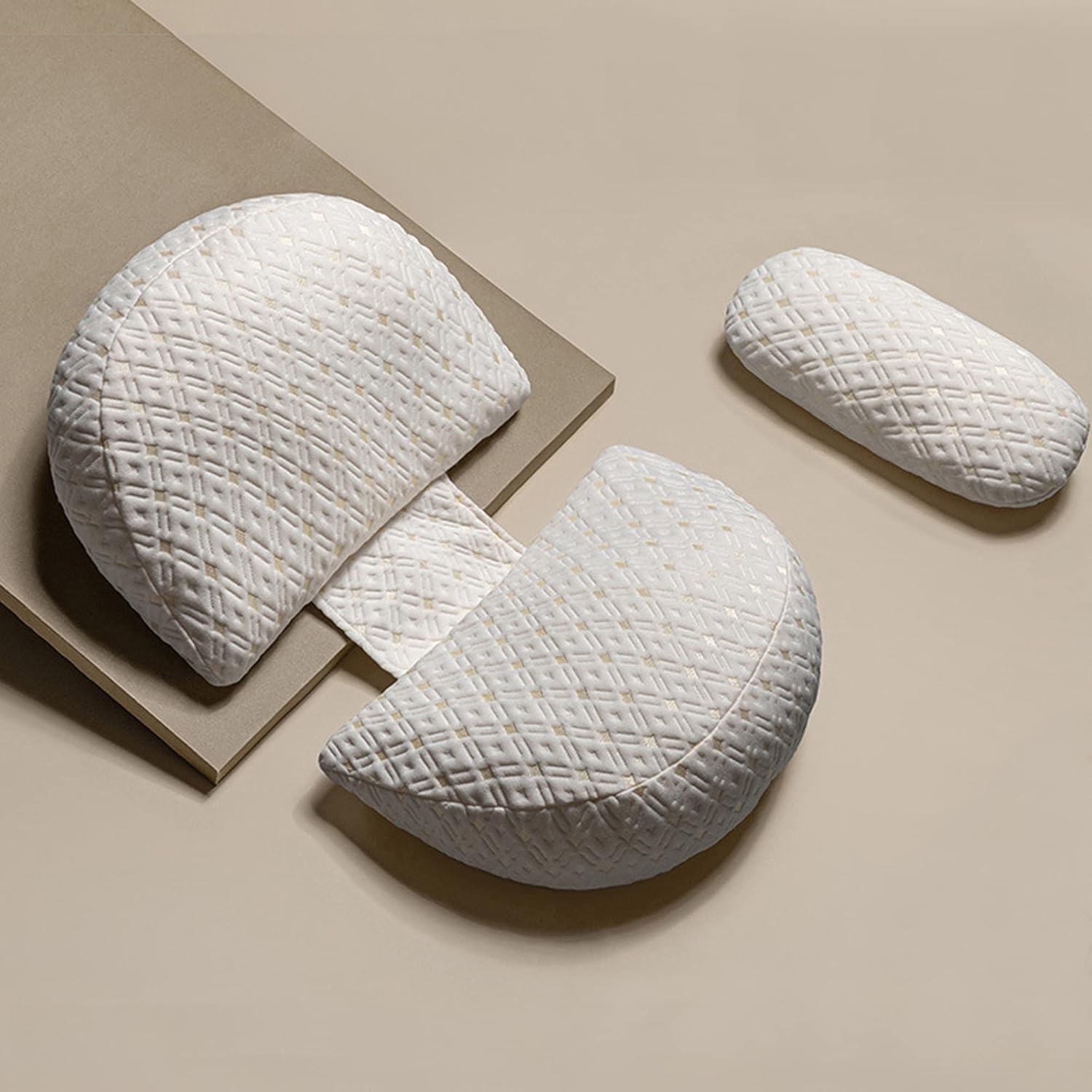 SHANNA Pregnancy Pillow for Sleeping, Wedge Full Body Pillow Pregnancy Pillows, Maternity Pillow Support for Back, Hips, Legs for Pregnant Women, With Washable Cover (White)