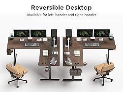 WALKINGDESK 63X55 Inches Reversible L Shaped