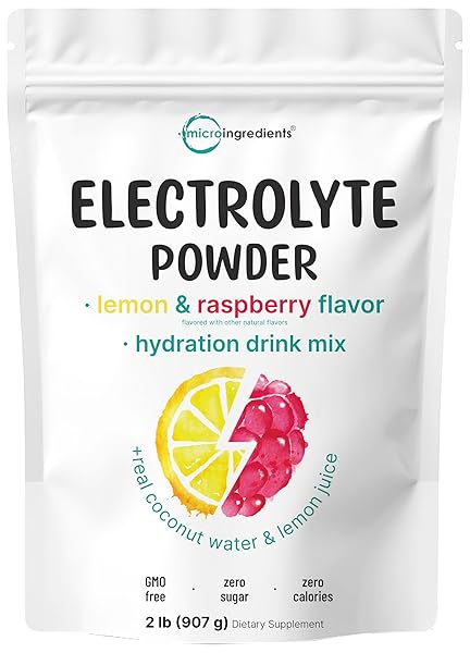 MICRO INGREDIENTS ELECTROLYTE POWDER, 2 LBS (139 SERVINGS)...