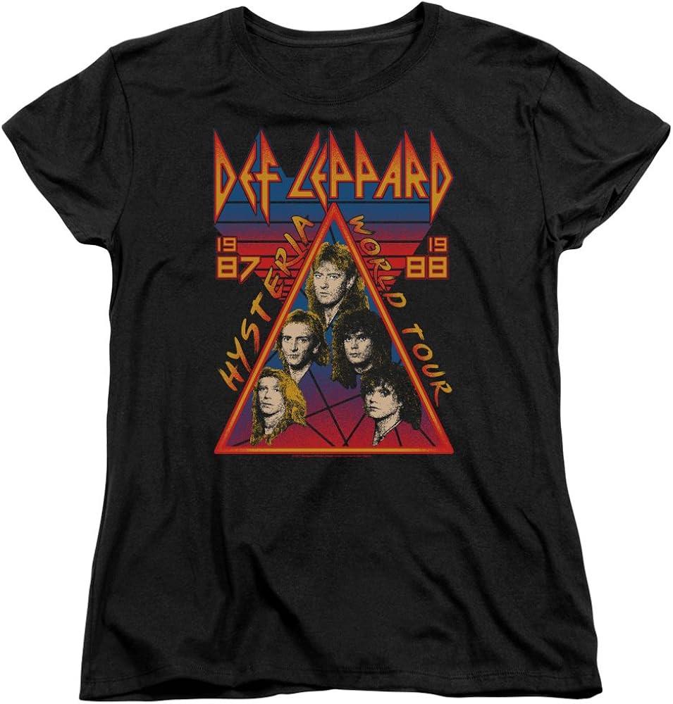 Def Leppard Hysteria Tour Black T Shirt Tee Minaze