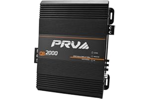 PRV Audio QS2000 1 Ohm 2000 Watt Amp Car Audio Amplifier Full Range HD Sound Monoblock 2K Car Amp with Built-in HPF and LPF C