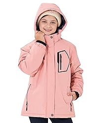 MoFiz Girls Ski Jacket Waterproof Fleece Lined
