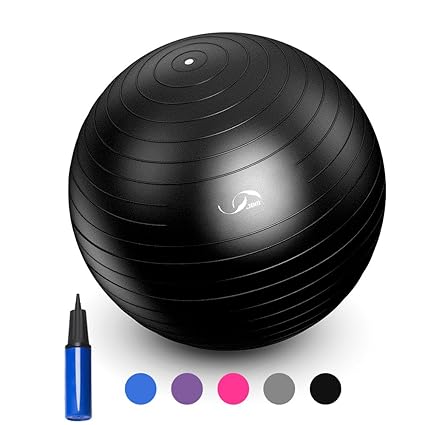 Amazon.com: JBM Exercise Yoga Ball with Free Air Pump (4 ...