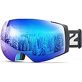 ZIONOR X4 Ski Goggles Magnetic Lens - Snowboard Goggles for Men Women Adult - Snow Goggles Anti-fog UV Protection