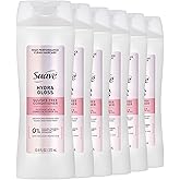 Suave Hydra Gloss Sulfate Free Conditioner with Glycolic Acid & Camellia Flower Oil for Hydrated, Smooth, Glossy Shine, 6 Count, 12.6 FL OZ